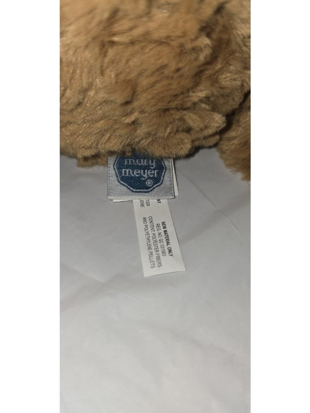 Mary Meyer Brown & Beige Plush Teddy Bear with Plaid Scarf, Polyester - Picture 3 of 3
